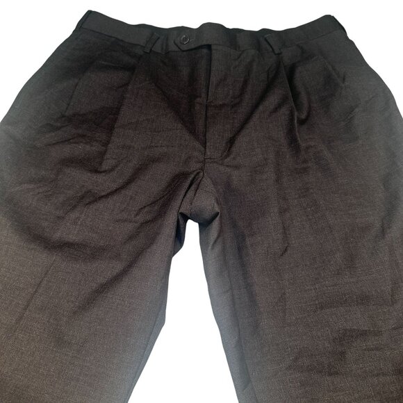 Brooks Brothers Loro Piana Italy Wool Slacks Mens Pleated Cuffed Trousers Pants - Picture 2 of 16